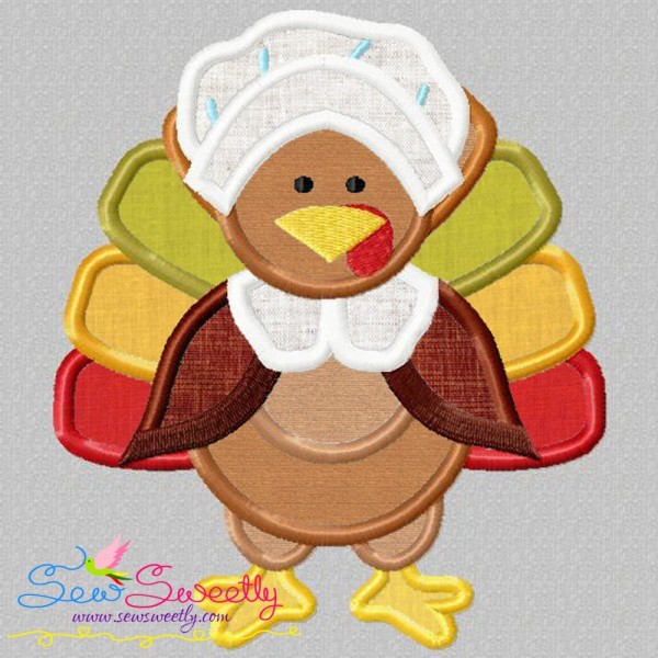 Pilgrim Turkey Bonnet Applique Design Pattern-1