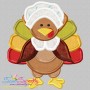 Pilgrim Turkey Bonnet Applique Design Pattern-1