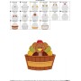Turkey in Barrel Embroidery Design Pattern-2