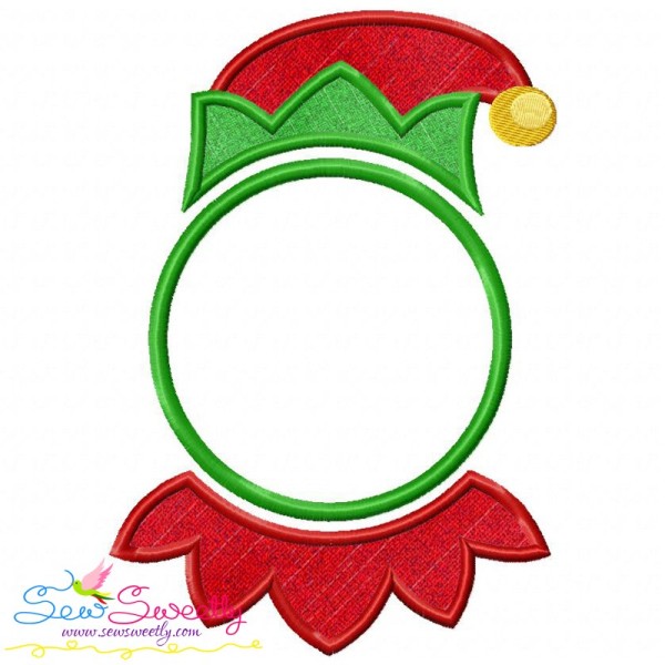 Elf Monogram Frame Applique Design Pattern-1