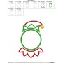 Elf Monogram Frame Applique Design Pattern-2