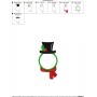 Snowman Monogram Frame Embroidery Design Pattern-2