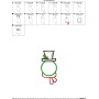Snowman Monogram Frame Applique Design Pattern-2