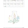 Christmas Bean Stitch Candle-1 Embroidery Design Pattern-2