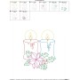 Christmas Bean Stitch Candle-2 Embroidery Design Pattern-2