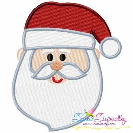 Cute Santa Face Embroidery Design Pattern