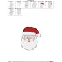 Cute Santa Face Embroidery Design Pattern-2