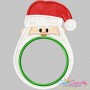 Santa Monogram Frame Applique Design Pattern-1