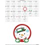 Snowman Frame Applique Design Pattern-2