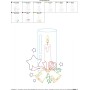 Christmas Bean Stitch Candle-7 Embroidery Design Pattern-2