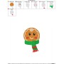 Gingerbread Face Boy Embroidery Design Pattern-2