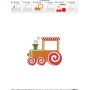 Gingerbread Train Embroidery Design Pattern-2