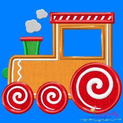 Gingerbread Train Applique Design