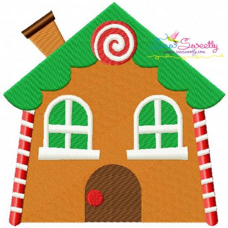 Gingerbread House Embroidery Design Pattern