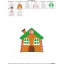 Gingerbread House Embroidery Design Pattern-2