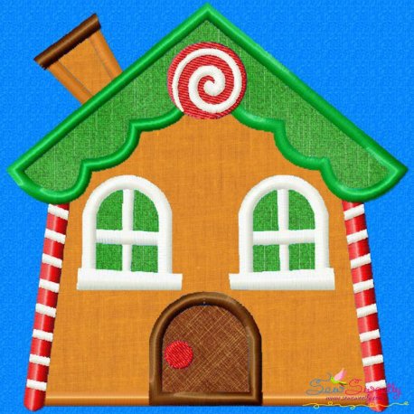 Gingerbread House Applique Design- 1