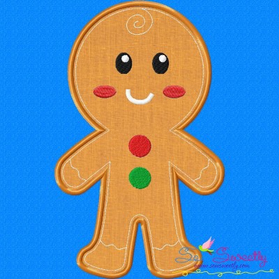 Gingerbread Boy Applique Design Pattern-1