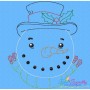 Bean Stitch Snowman Embroidery Design Pattern-1