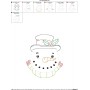 Bean Stitch Snowman Embroidery Design Pattern-2