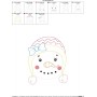 Bean Stitch Snowgirl Embroidery Design Pattern-2