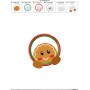 Gingerbread Circle Embroidery Design Pattern-2