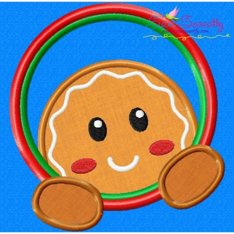 Gingerbread Circle Applique Design Pattern-1