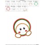 Gingerbread Circle Applique Design Pattern-2