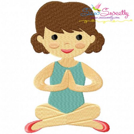 Yoga Girl-3 Embroidery Design Pattern-1