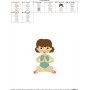 Yoga Girl-3 Embroidery Design Pattern-2