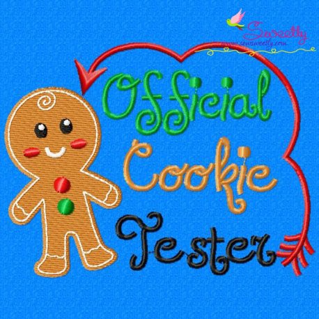 Official Cookie Tester Embroidery Design