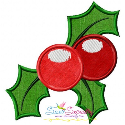 Christmas Holly Leaves-2 Applique Design Pattern-1