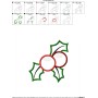 Christmas Holly Leaves-2 Applique Design Pattern-2