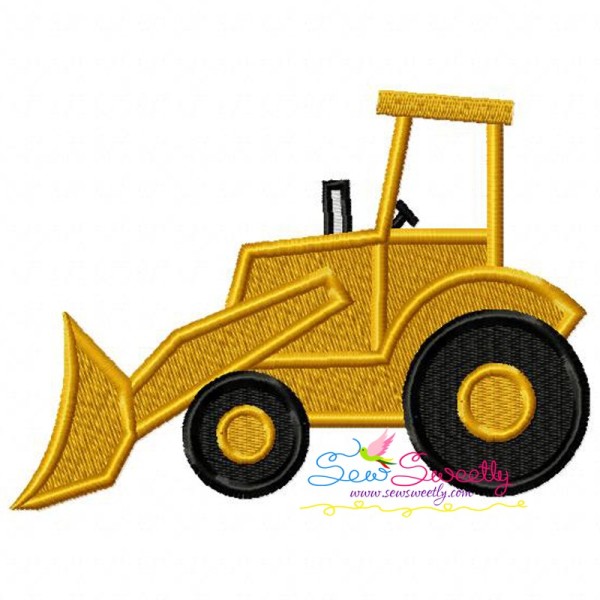 Bulldozer Embroidery Design Pattern-1