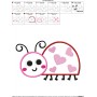 Valentine Ladybug Applique Design Pattern-2