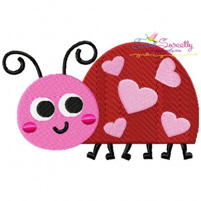 Valentine Ladybug Embroidery Design Pattern-1