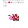 Valentine Ladybug Embroidery Design Pattern-2