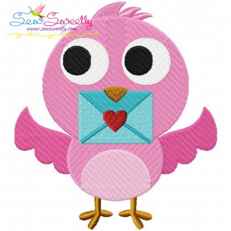 Valentine Little Bird Embroidery Design Pattern