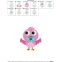 Valentine Little Bird Embroidery Design Pattern-2