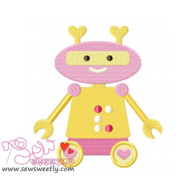 Lovely Robot-5 Embroidery Design Pattern-1