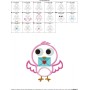 Valentine Little Bird Applique Design Pattern-2
