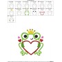 Valentine Frog Applique Design Pattern-2