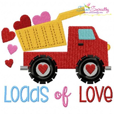 Loads of Love Embroidery Design Pattern-1
