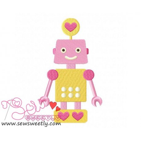 Lovely Robot-8 Embroidery Design- 1
