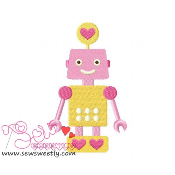 Lovely Robot-8 Embroidery Design Pattern-1