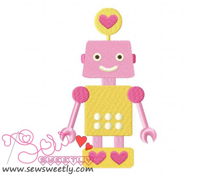 Lovely Robot 8 Embroidery Design Sew Sweetly