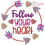 Follow Your Heart Embroidery Design Pattern-1
