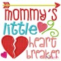 Mommy's Little Heart Breaker Embroidery Design Pattern-1