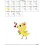 Cute Valentine Chick Embroidery Design Pattern-2