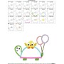 Turtle And Chick Applique Design Pattern-2