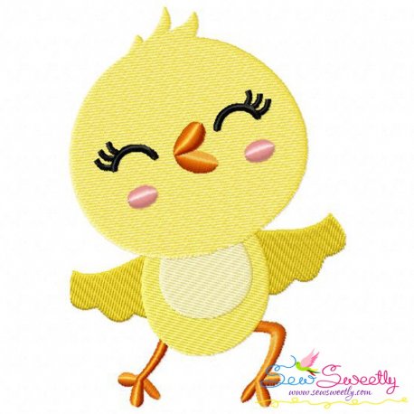 Dancing Chick Embroidery Design- 1
